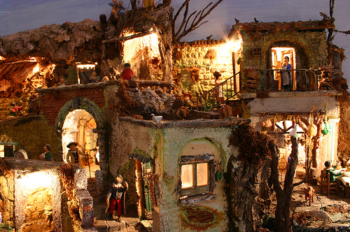 un presepe allestito a Cinigiano